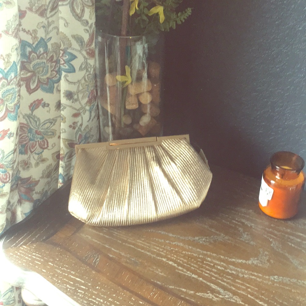 Rose gold clutch